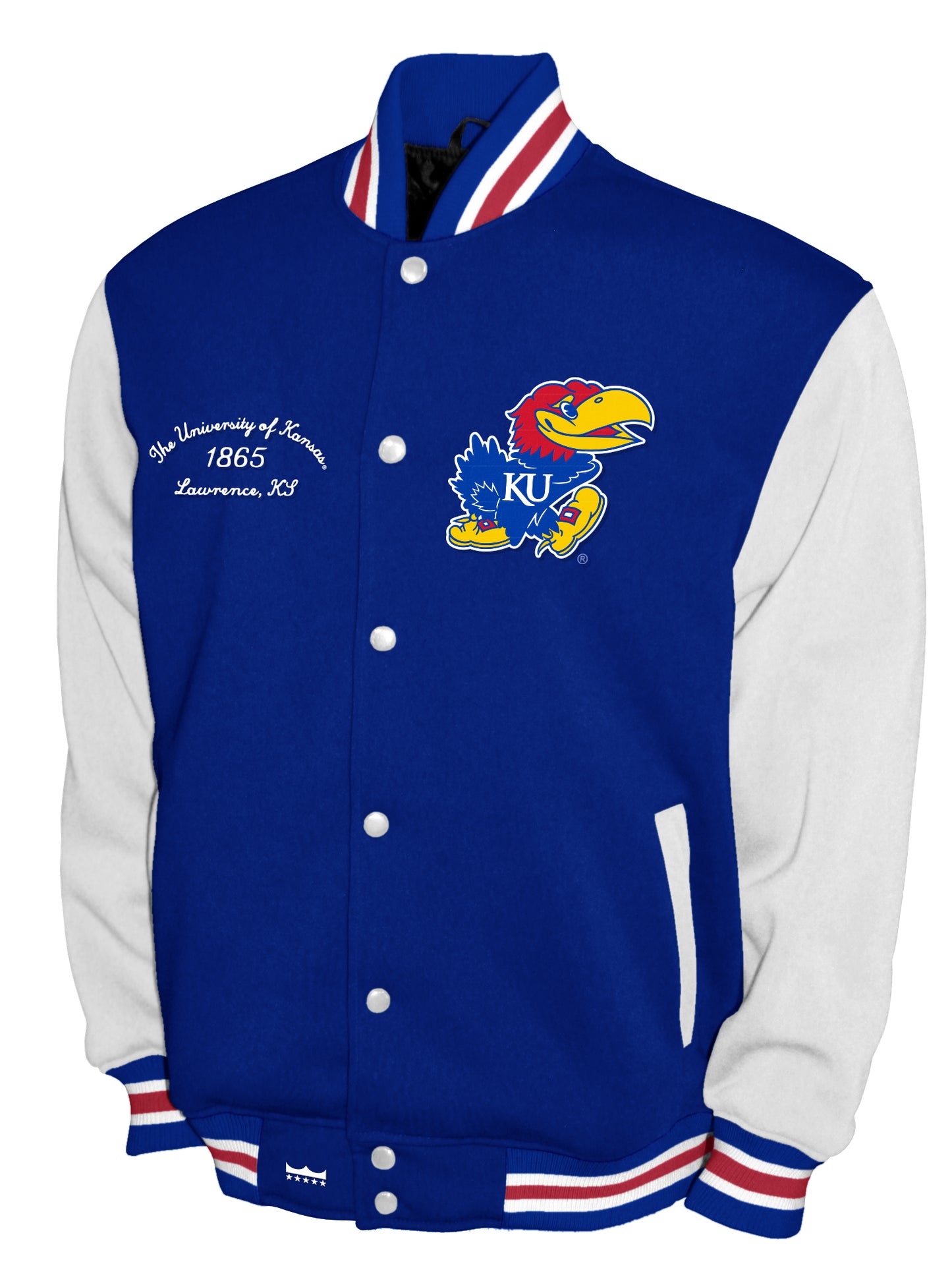 Kansas Jayhawks Franchise Club Fleece Varsity Full-Snap Jacket - Blue