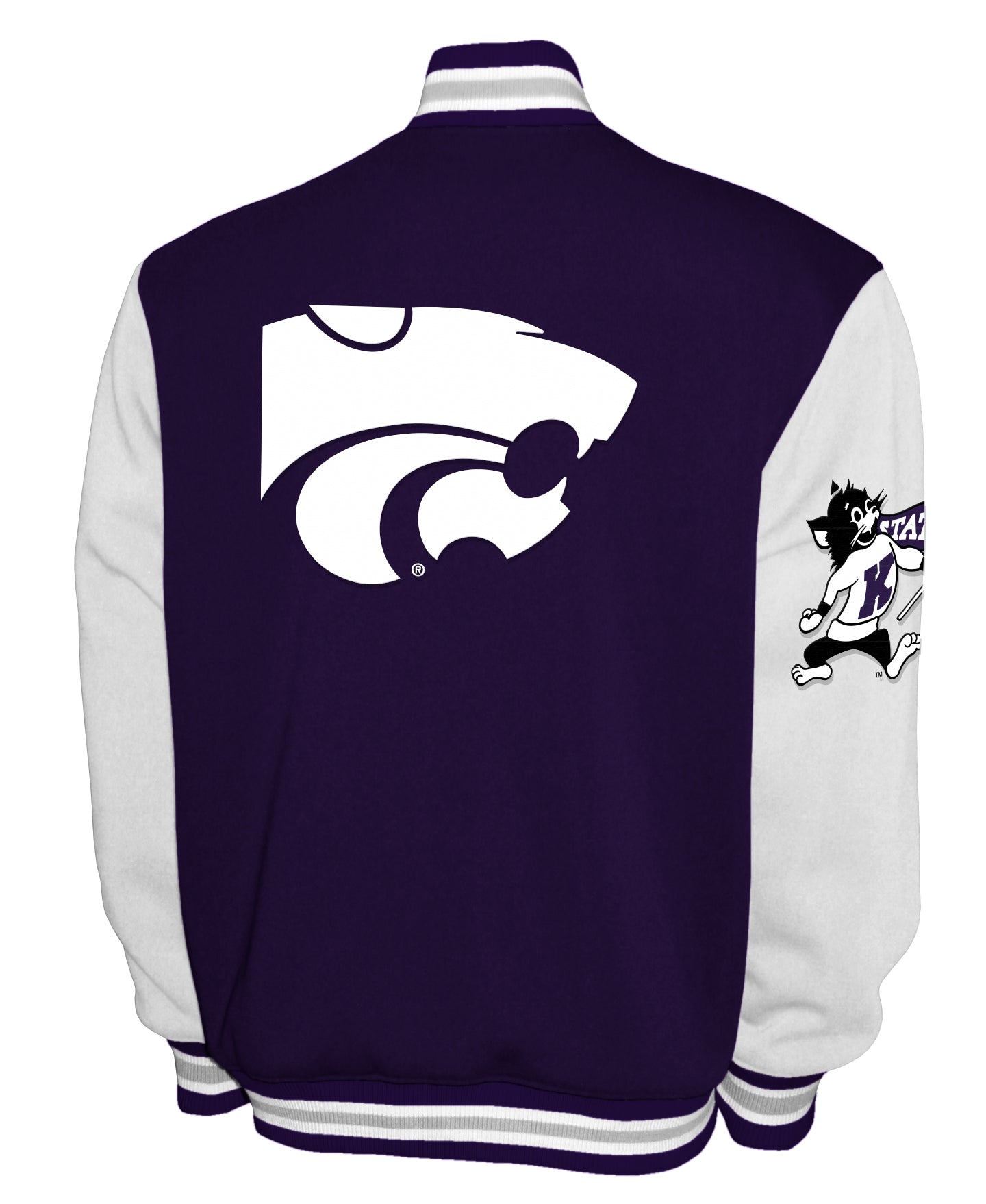 Kansas State Wildcats Franchise Club Fleece Varsity Full-Snap Jacket - Purple