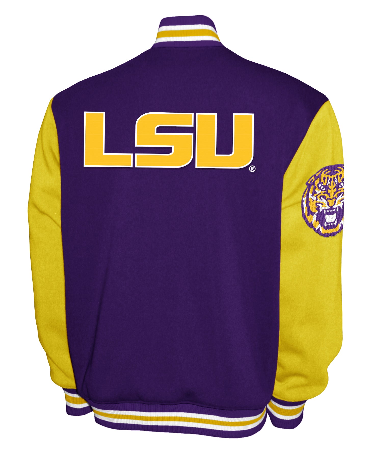 LSU Tigers Franchise Club Fleece Varsity Full-Snap Jacket - Purple