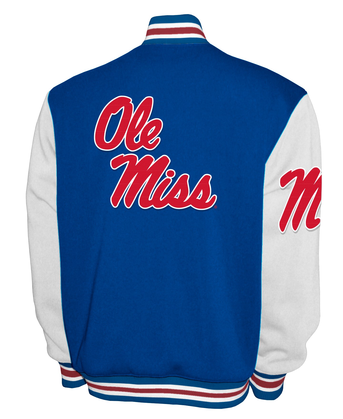 Ole Miss Rebels Franchise Club Fleece Varsity Full-Snap Jacket - Blue