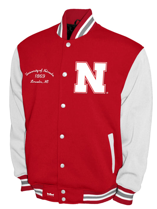 Nebraska Cornhuskers Franchise Club Fleece Varsity Full-Snap Jacket - Red