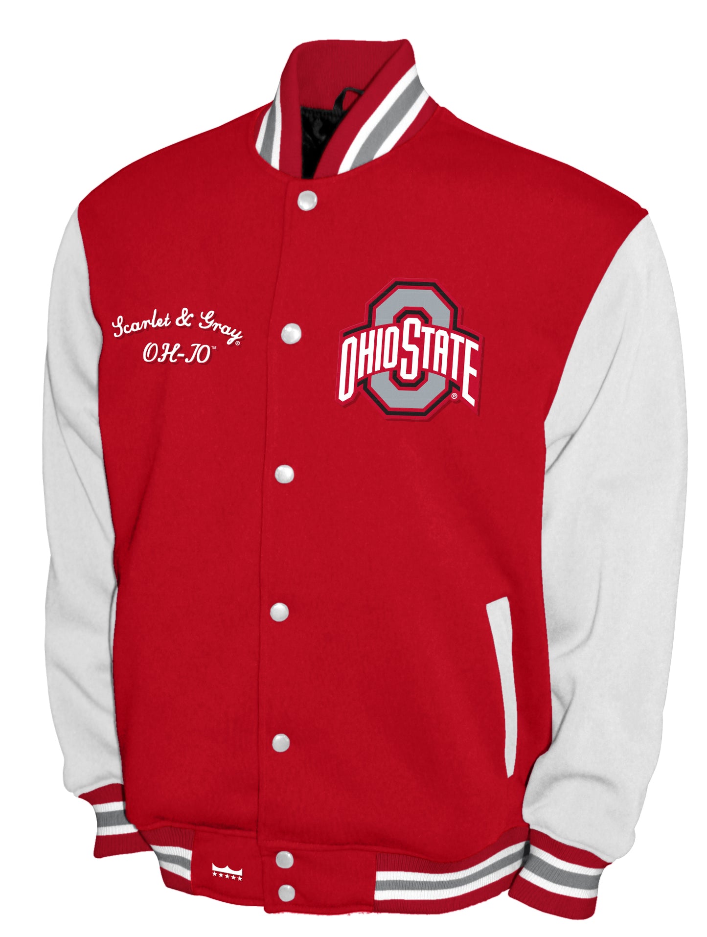 Ohio State Buckeyes Franchise Club Fleece Varsity Full-Snap Jacket - Red