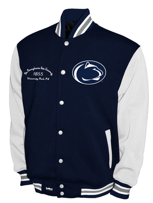 Penn State Nittany Lions Franchise Club Fleece Varsity Full-Snap Jacket - Navy