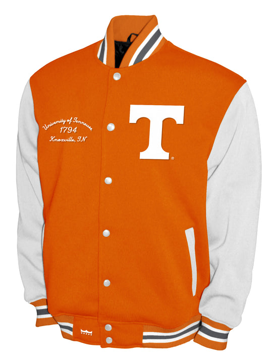 Tennessee Volunteers Franchise Club Fleece Varsity Full-Snap Jacket - Orange