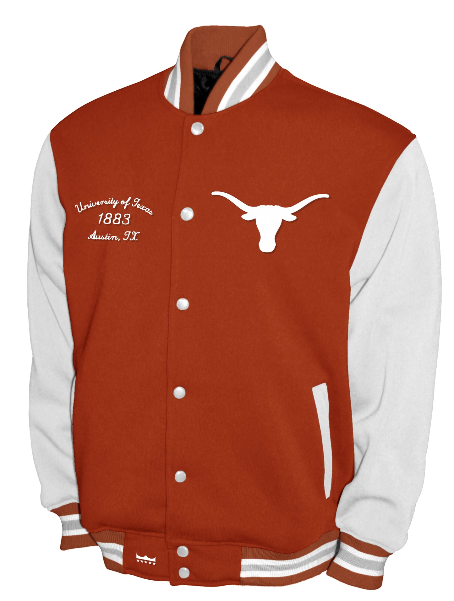 Texas Longhorns Franchise Club Fleece Varsity Full-Snap Jacket - Orange