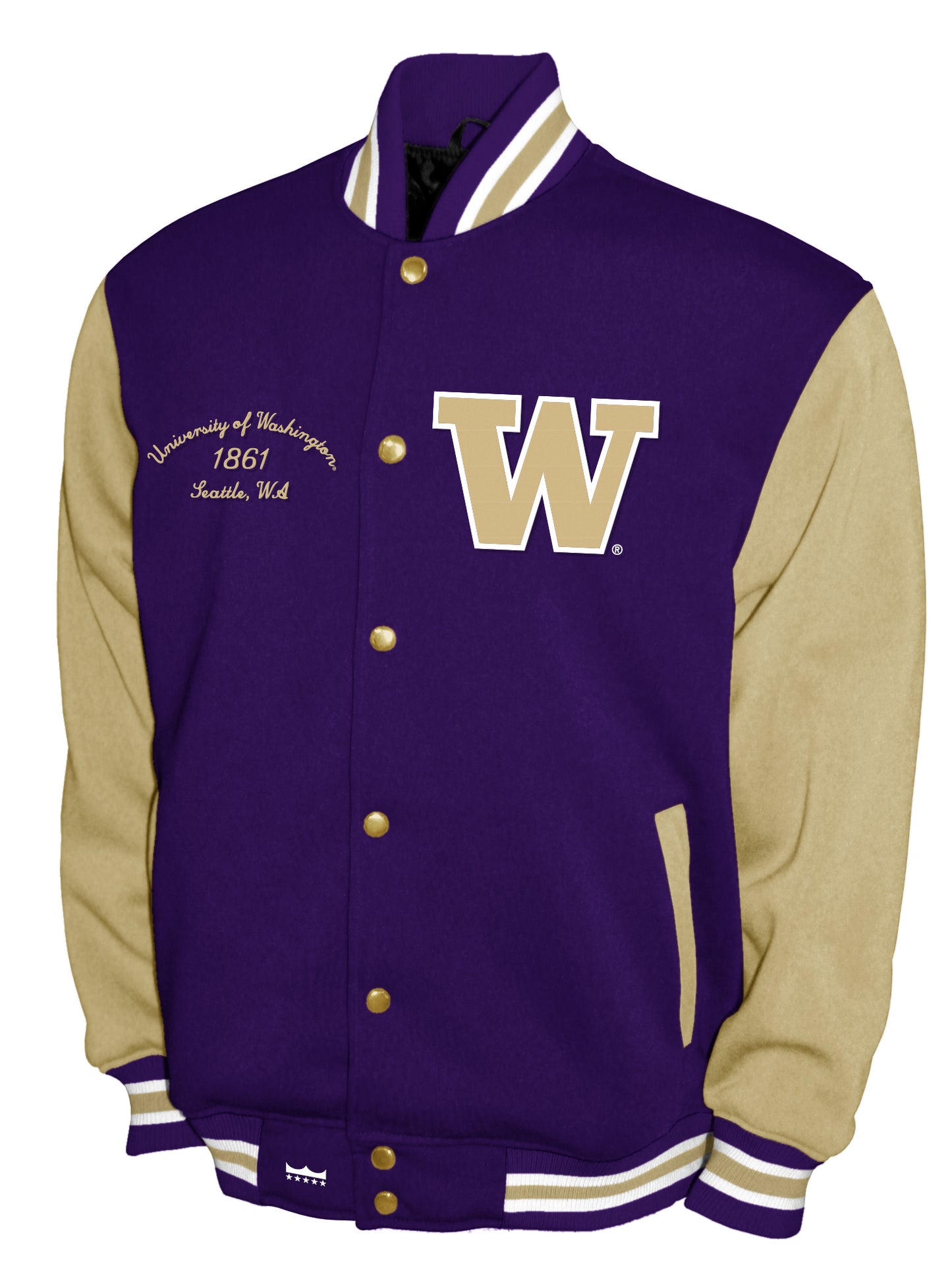 Washington Huskies Franchise Club Fleece Varsity Full-Snap Jacket - Purple