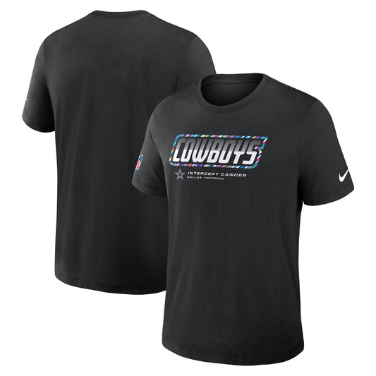 Dallas Cowboys Nike Men's 2026 Crucial Catch  Sideline T-Shirt - Black