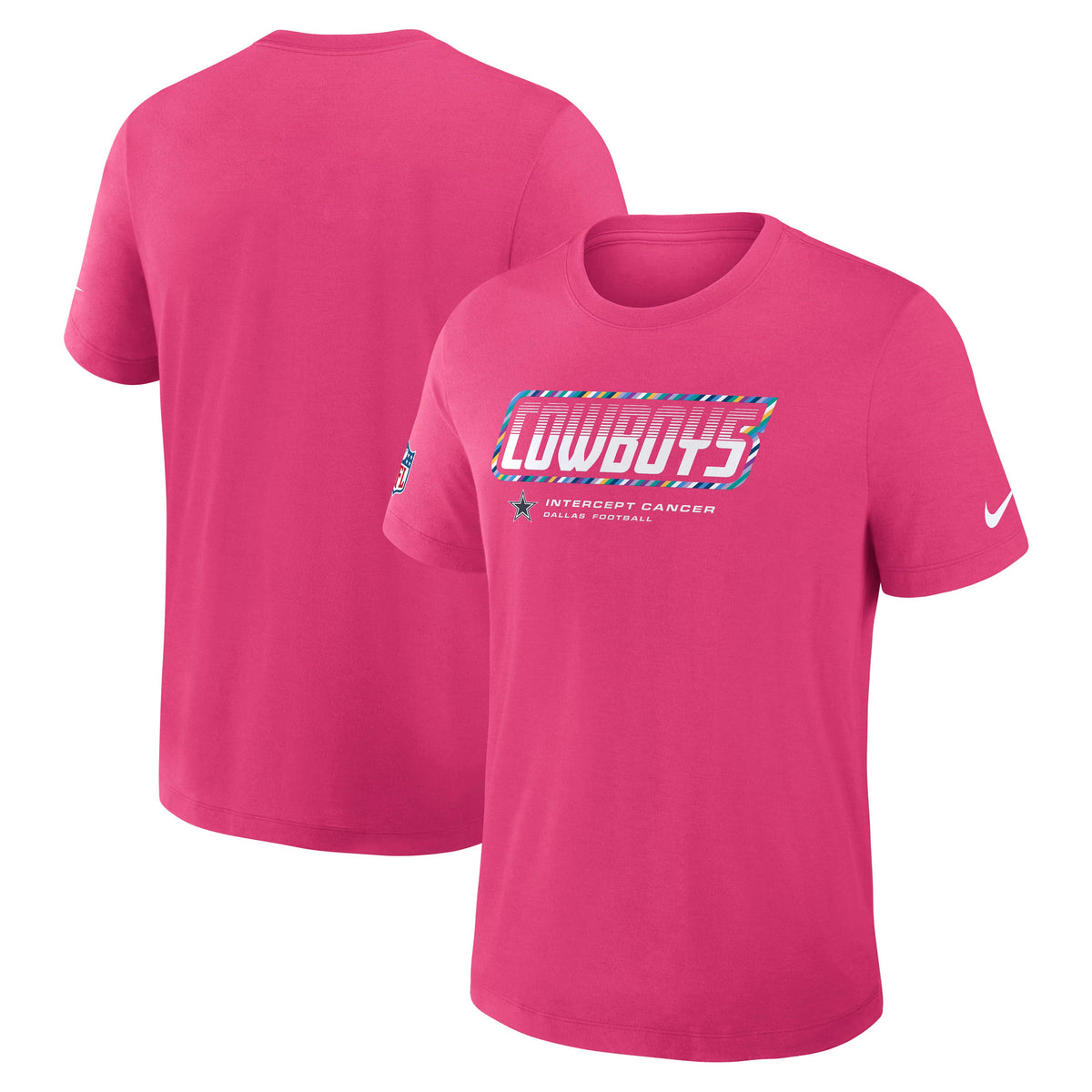 Dallas Cowboys Nike Men's 2026 Crucial Catch  Sideline T-Shirt - Pink