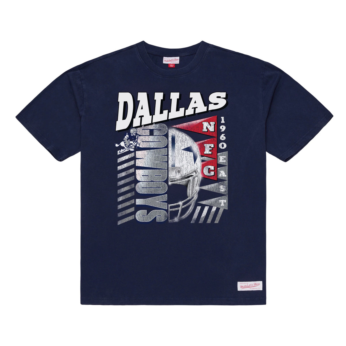 Dallas Cowboys Mitchell & Ness Street Graphic T-shirt- Blue