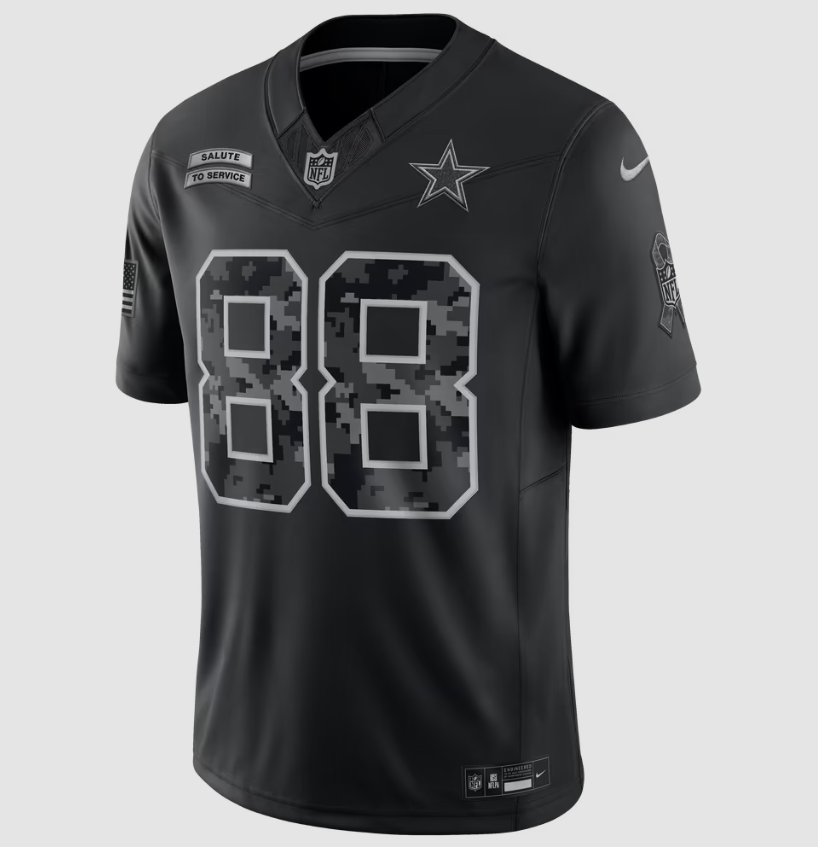 Dallas Cowboys Nike #88 CeeDee Lamb Black 2026 Salute to Service Stitched Limited Jersey