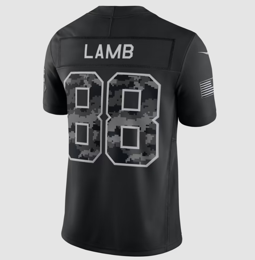 Dallas Cowboys Nike #88 CeeDee Lamb Black 2026 Salute to Service Stitched Limited Jersey