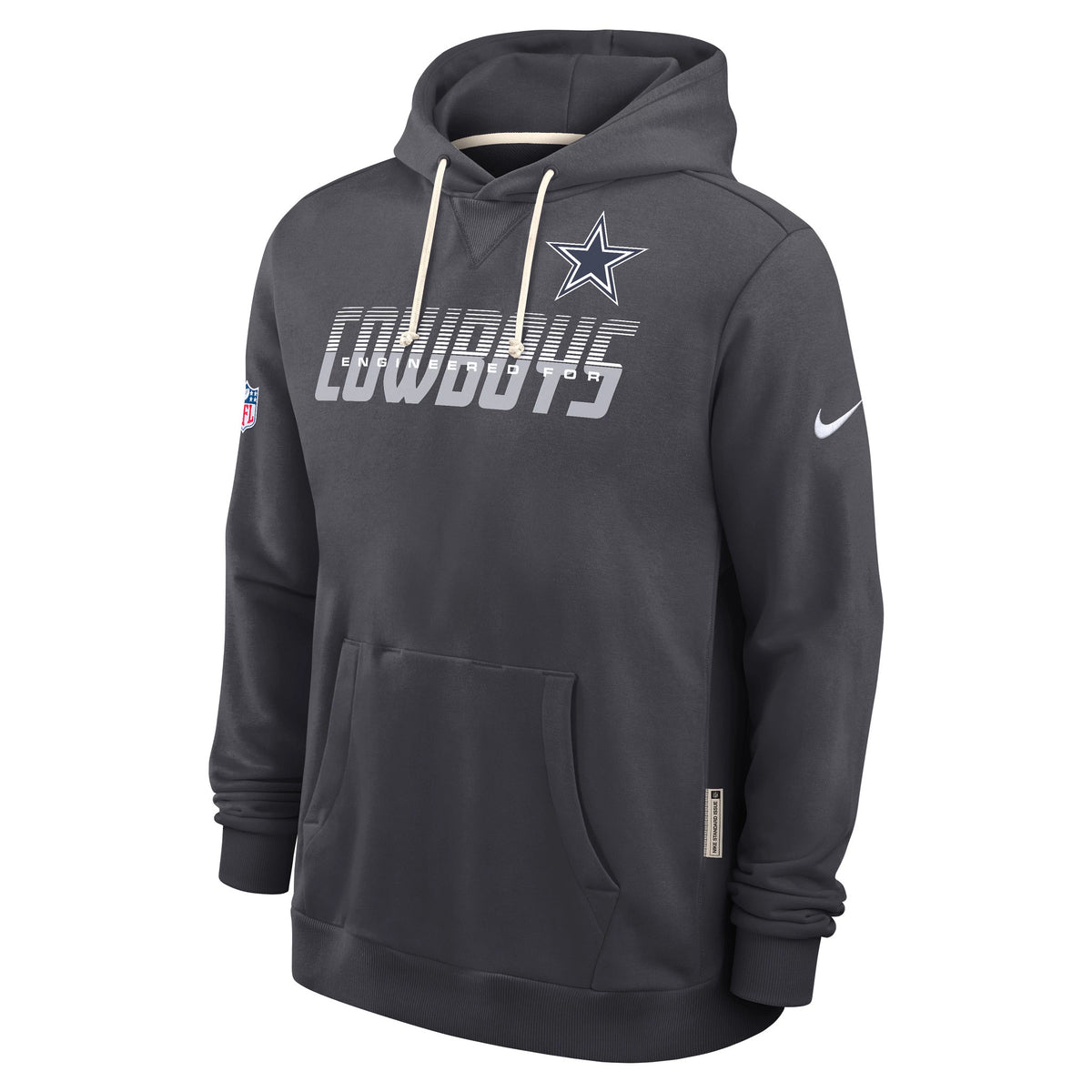 Dallas Cowboys Nike 2026 Sideline Club Pull Over Hoodie - Gray