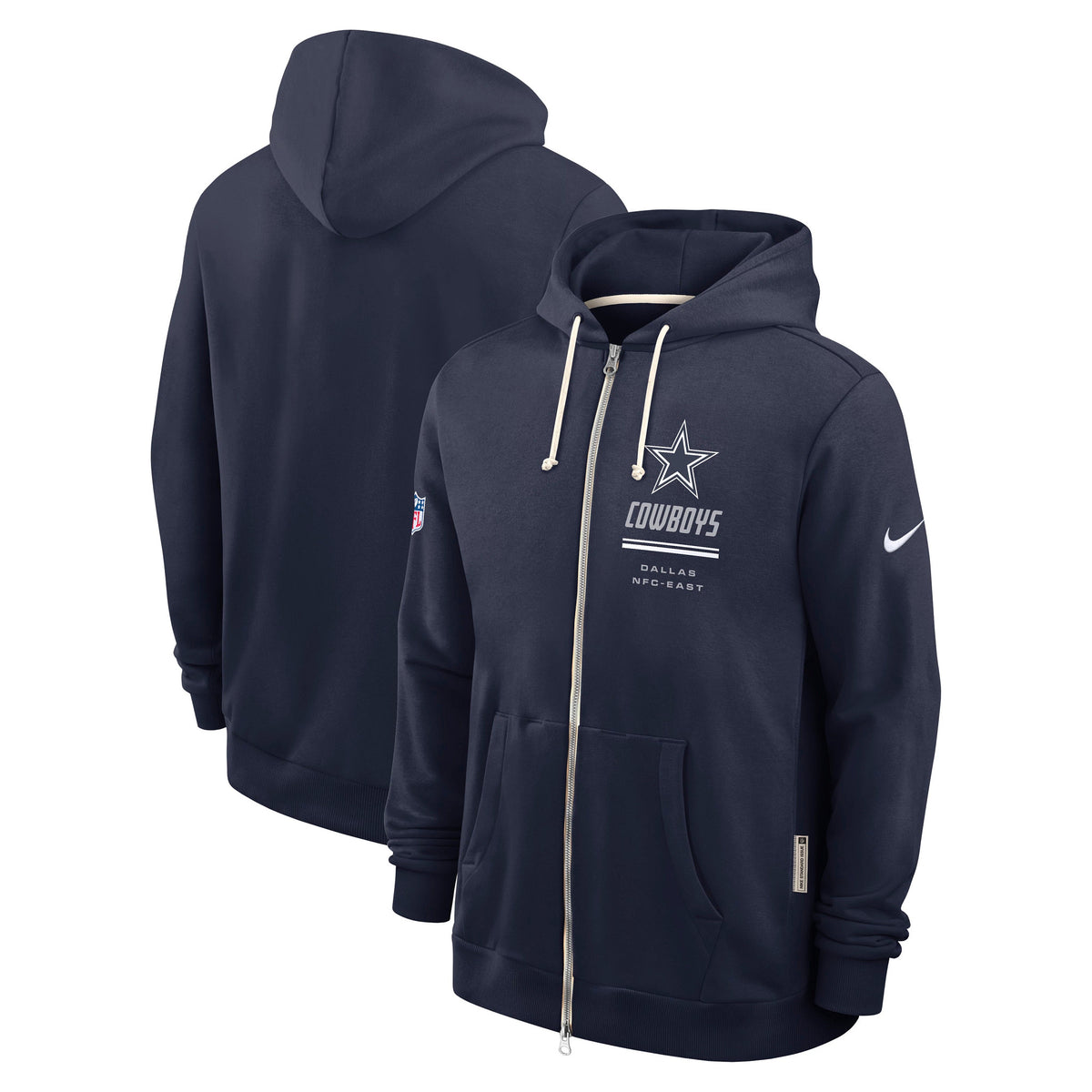 Dallas Cowboys Nike Sideline Quarterback Scramble Dri-FIT Full-Zip Hoodie
