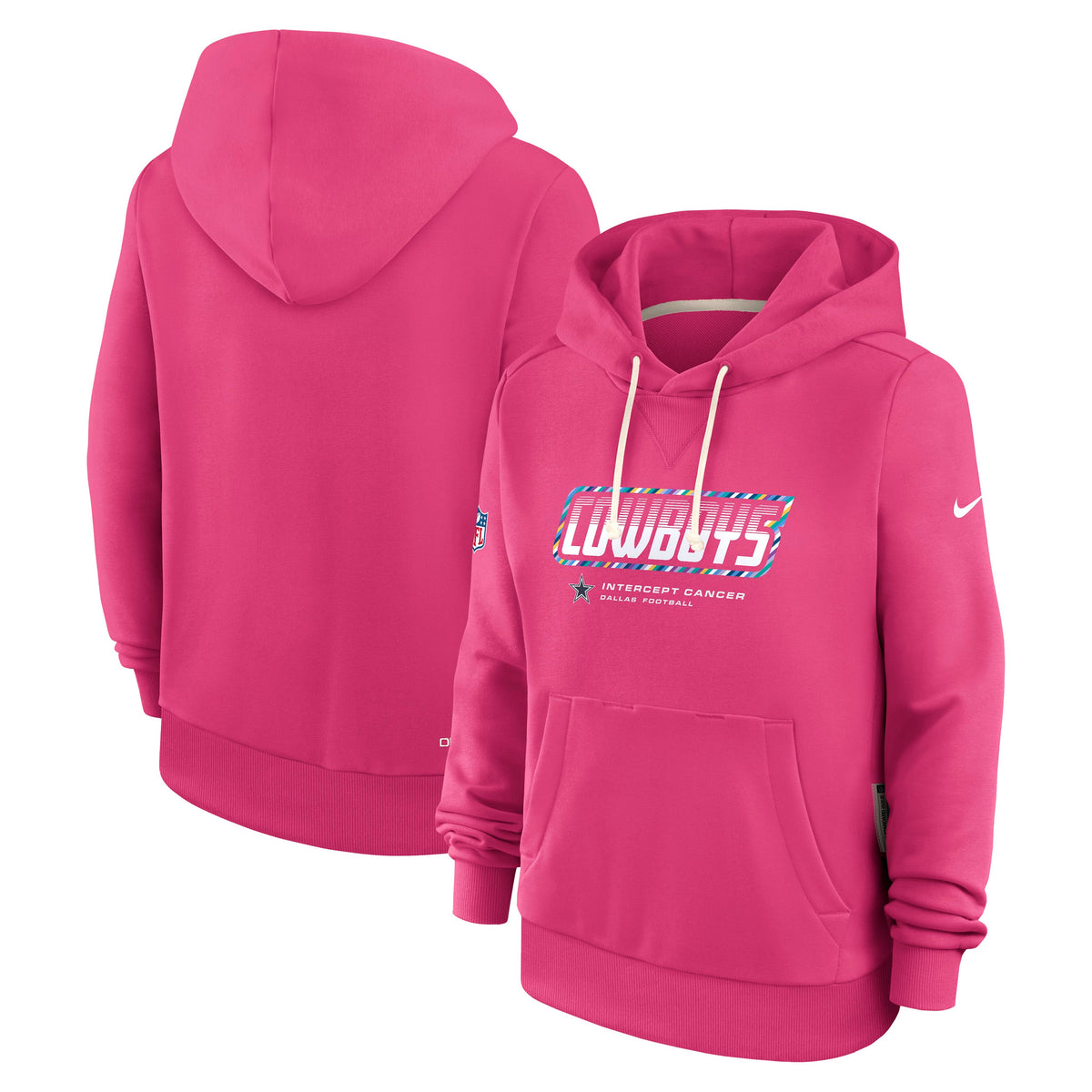 Dallas Cowboys Nike 2026 Crucial Catch Standard Issue Dri-FIT Hoodie Pullover Men's Hoodie- Pink