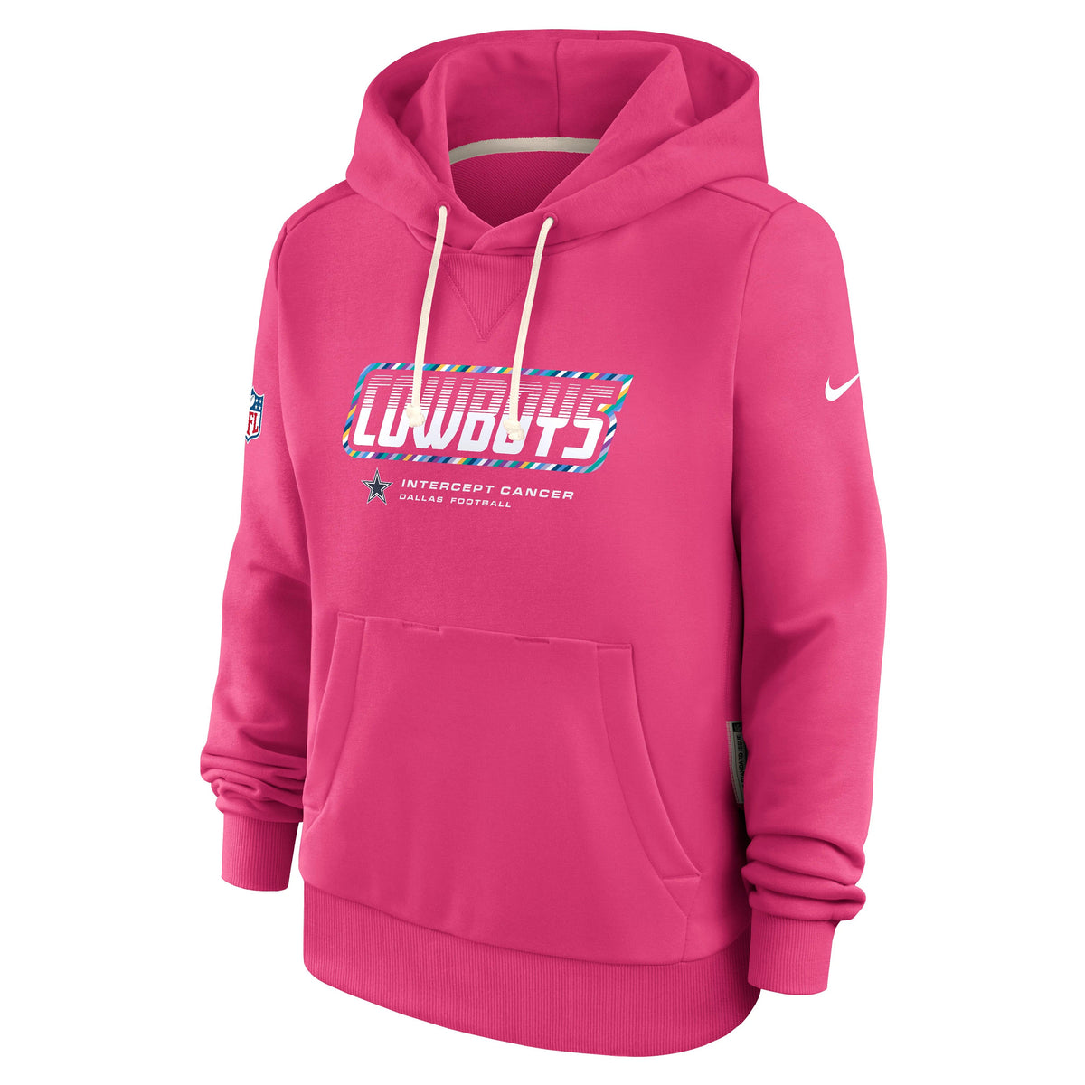Dallas Cowboys Nike 2026 Crucial Catch Standard Issue Dri-FIT Hoodie Pullover Men's Hoodie- Pink