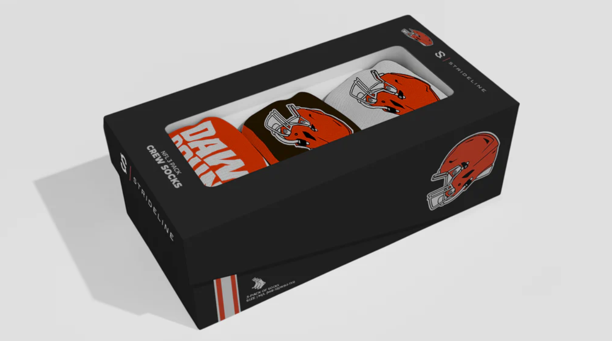 Cleveland Browns Strideline  Unisex Premium 3-Pack Knit Crew Socks Set