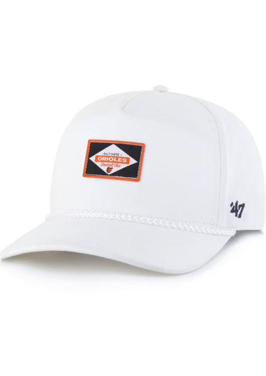 47 Baltimore Orioles Milkwood Rope Hitch Adjustable Hat - White