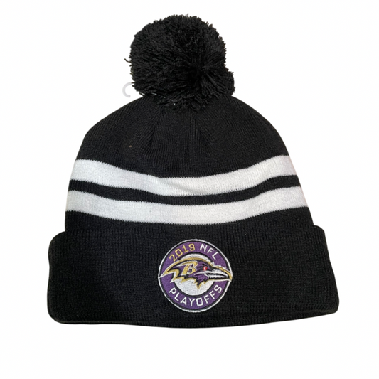 Baltimore Ravens New Era Stripe Playoff 2019 Knit Hat