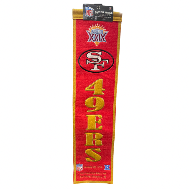 San Francisco 49ers Winning Streak 8 X 32" Super Bowl Champions Heritage Banner