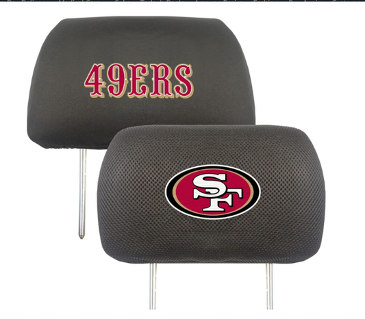 San Francisco 49ers Fan Mat Set of 2 Head Rest Cover