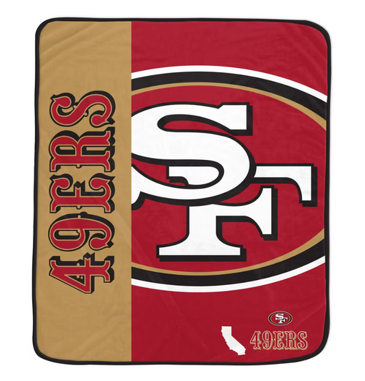 San Francisco 49ers Pegasus Endzone Ultra Soft 50" x 60" Blanket