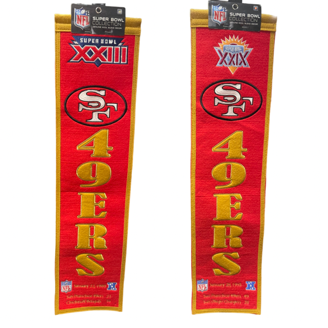 San Francisco 49ers Winning Streak 8 X 32" Super Bowl Champions Heritage Banner