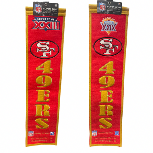 San Francisco 49ers Winning Streak 8 X 32" Super Bowl Champions Heritage Banner