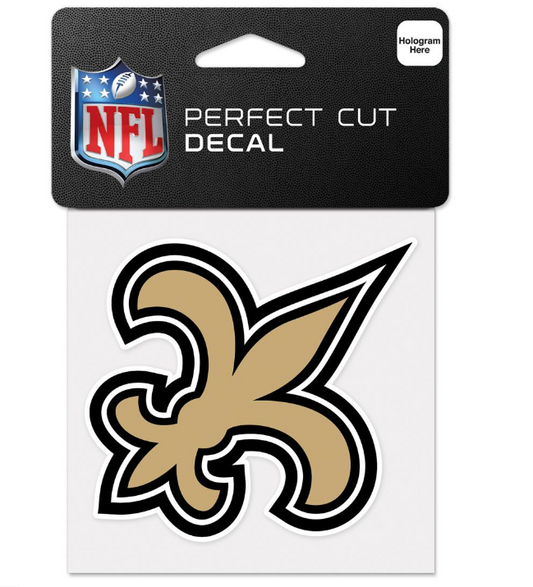 New Orleans Saints Wincraft Logo 4X4 Perfect Cut Decal