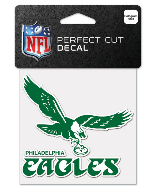 Philadelphia Eagles Wincraft Retro Logo 4X4 Perfect Cut Decal