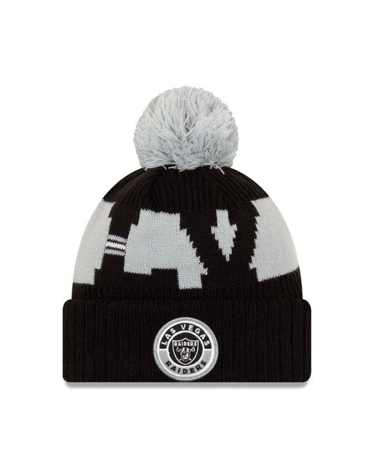 Las Vegas Raiders Black New Era  NFL Sideline Sport Knit Hat