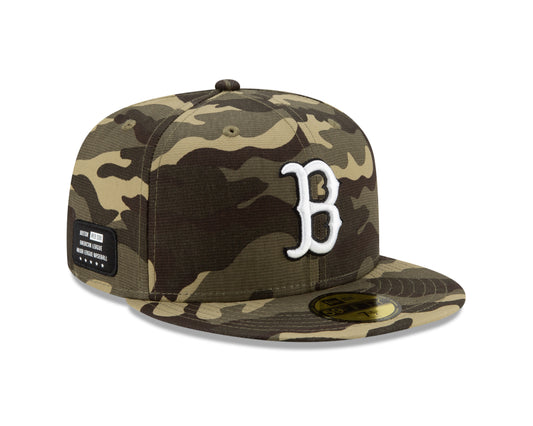 Boston Red Sox New Era Camo Armed Forces Day On-Field 59FIFTY Fitted Hat-Tan/Green
