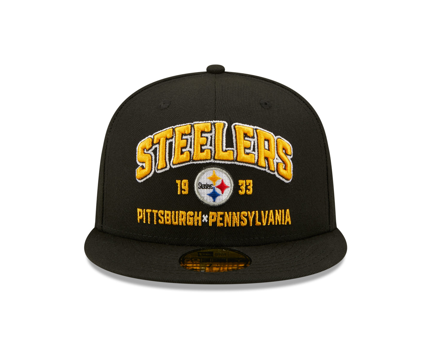 Pittsburgh Steelers New Era Local Stacked 59FIFTY Fitted Hat - Black