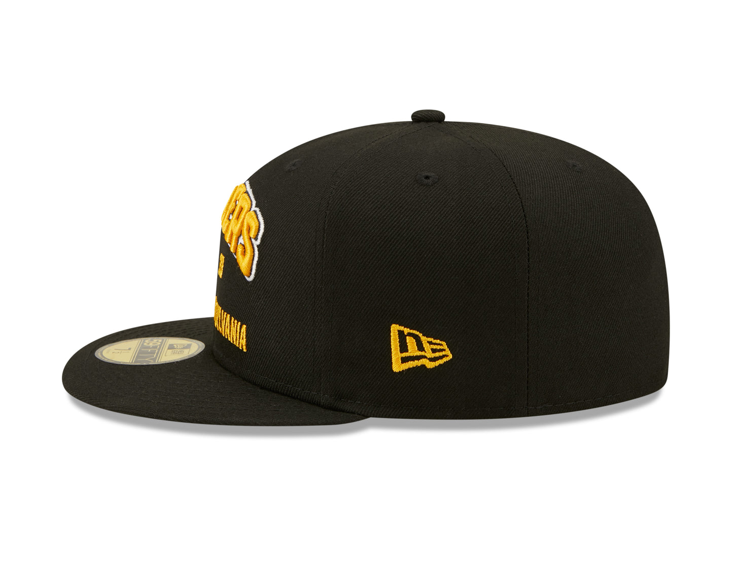 Pittsburgh Steelers New Era Local Stacked 59FIFTY Fitted Hat - Black