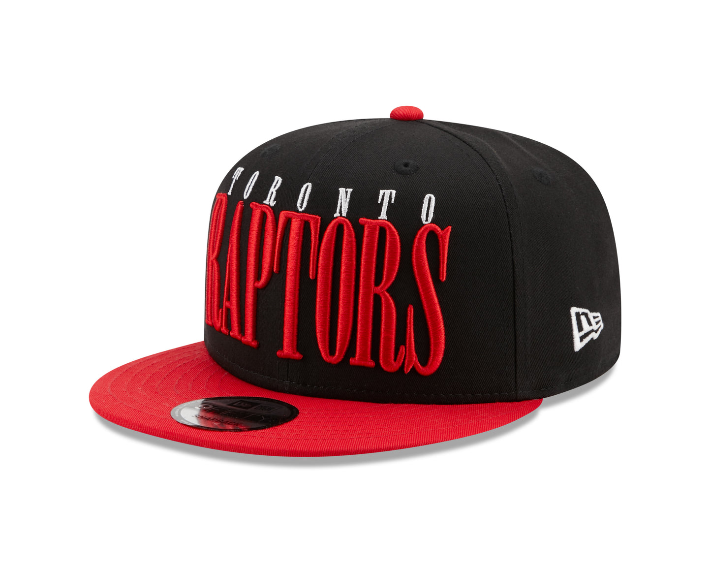 Toronto Raptors NBA New Era Team Title 9Fifty Snapback Hat - Black / Red