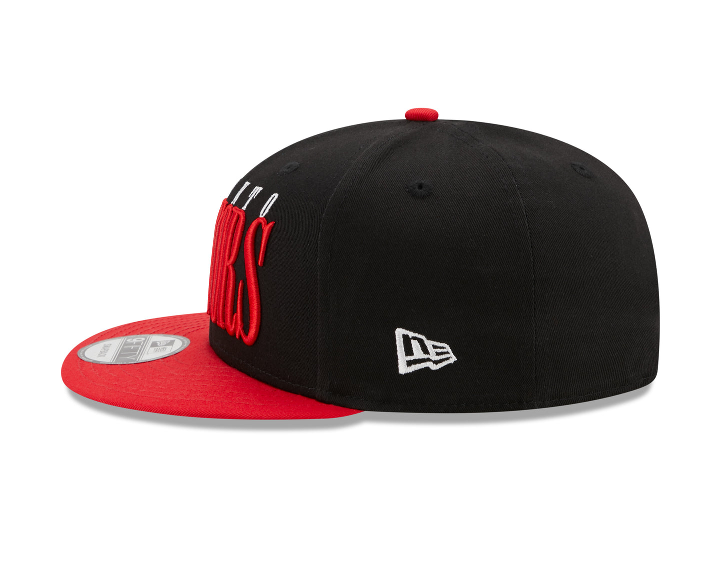 Toronto Raptors NBA New Era Team Title 9Fifty Snapback Hat - Black / Red