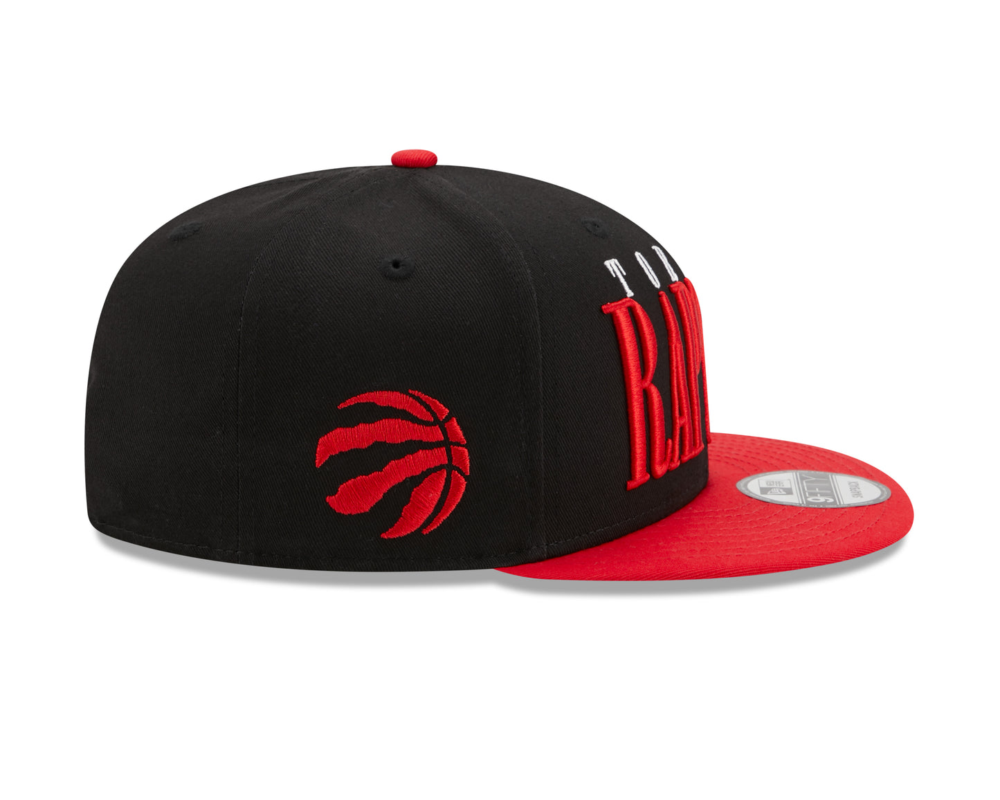 Toronto Raptors NBA New Era Team Title 9Fifty Snapback Hat - Black / Red