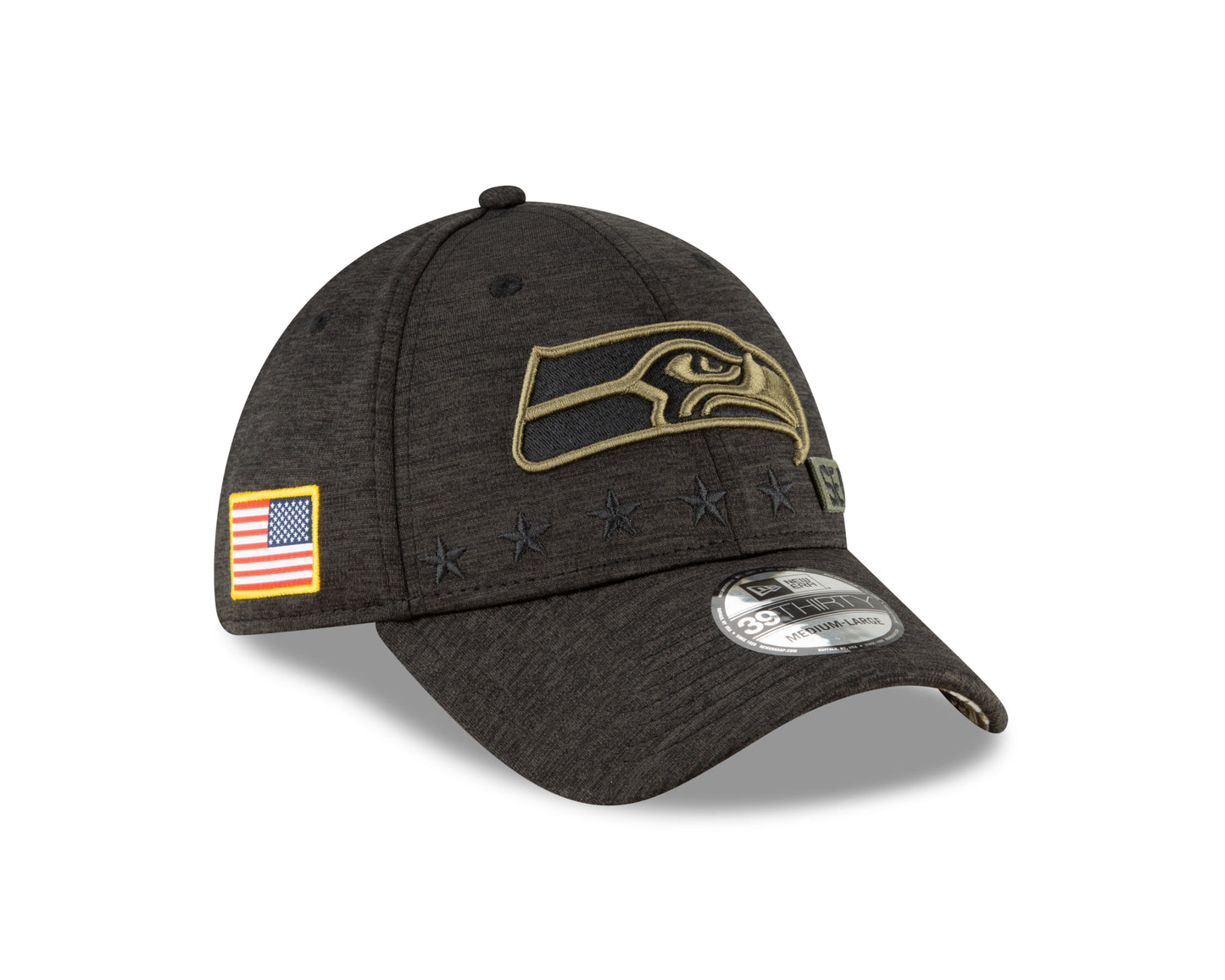 Seattle Seahawks New Era Salute to Service 39THIRTY Flex Hat - Gray