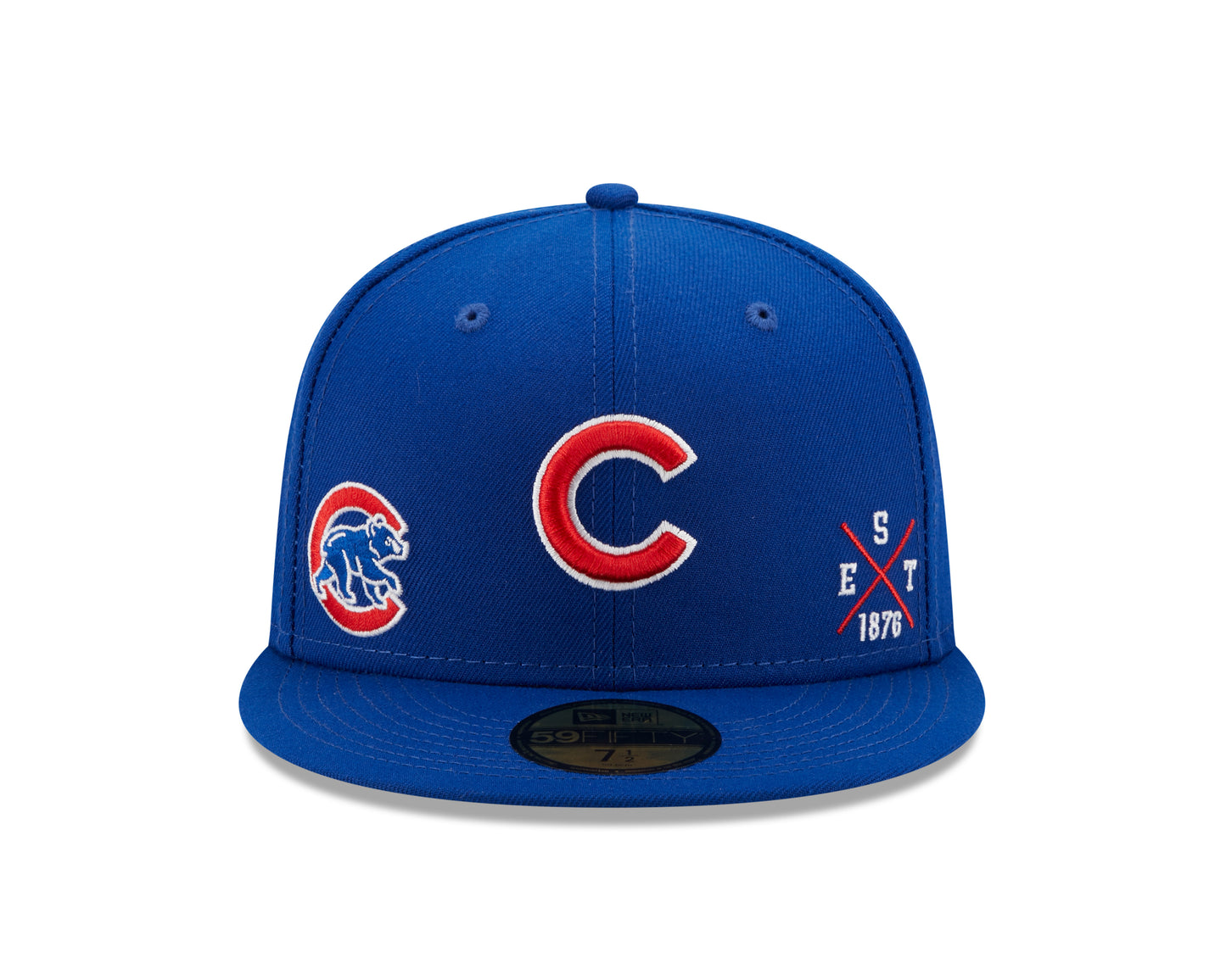 Chicago Cubs New Era Royal Blue Multi Patch 59FIFTY Fitted Hat