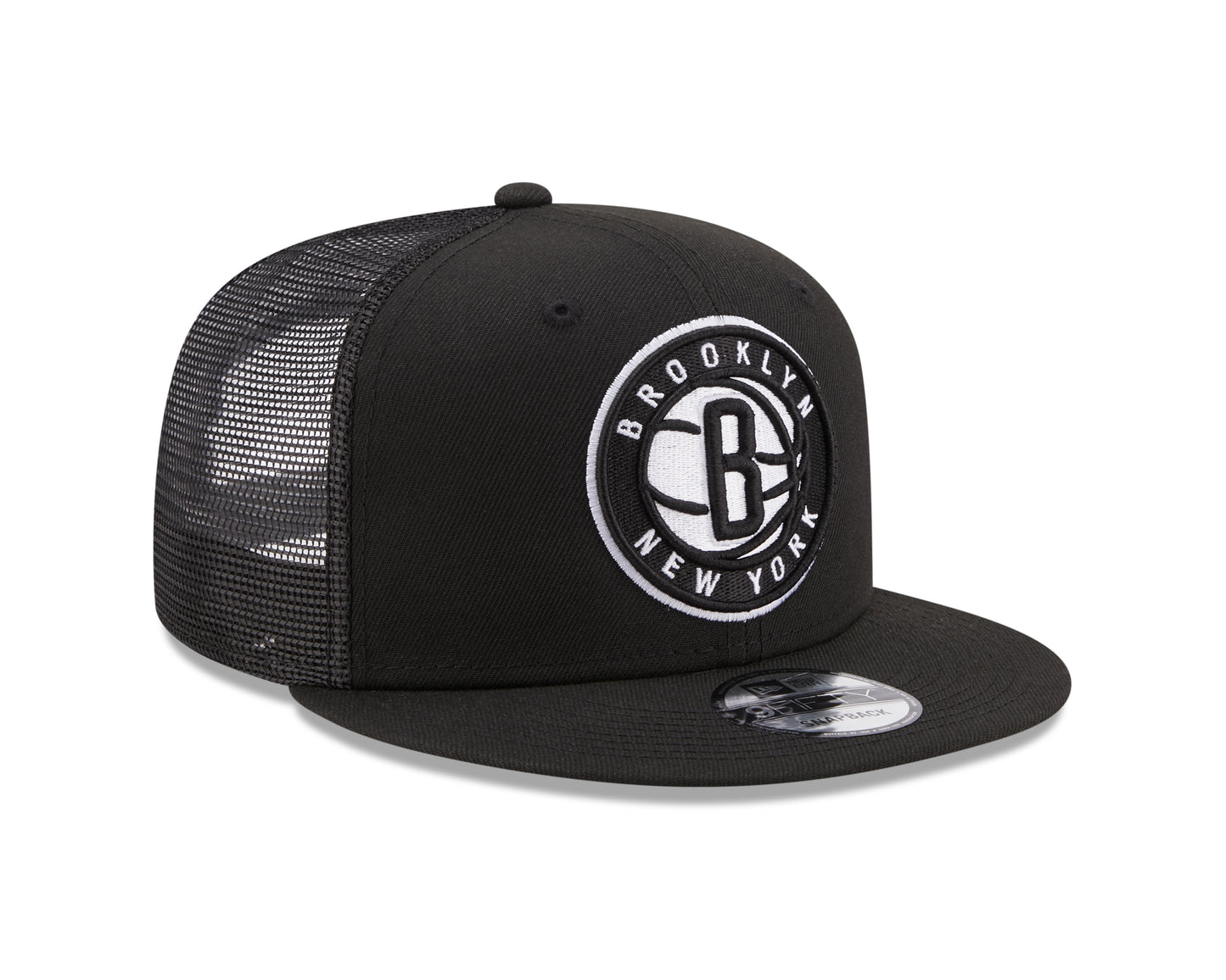 Brooklyn Nets New Era Black Classic Trucker Mesh 9Fifty Hat