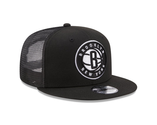 Brooklyn Nets New Era Black Classic Trucker Mesh 9Fifty Hat