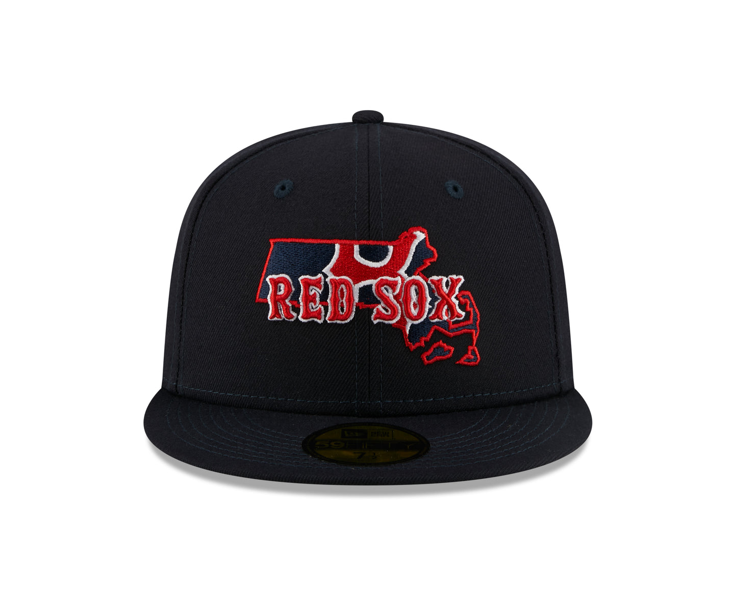 Boston Red Sox New Era Blue Local State Patched 59FIFTY Fitted Hat