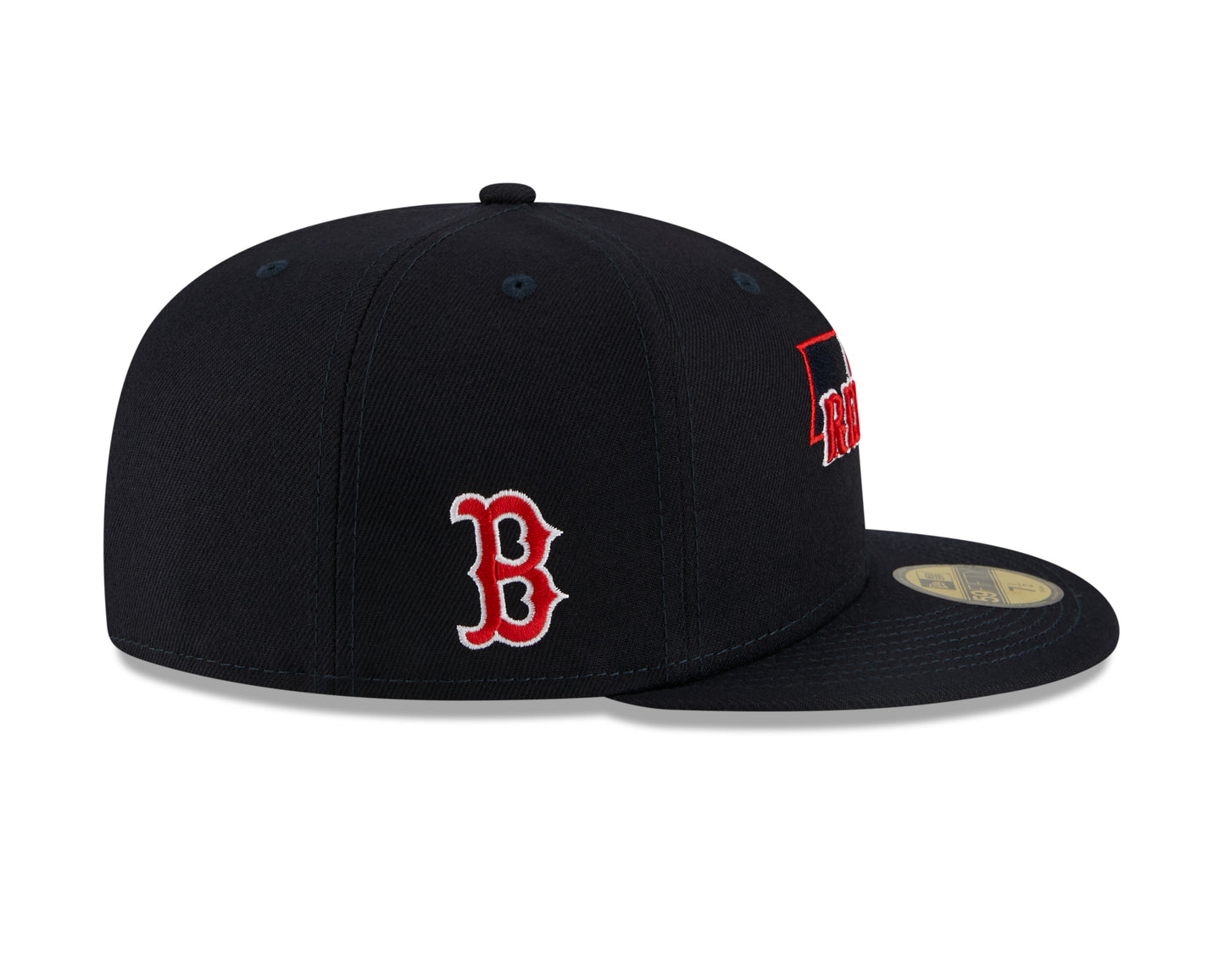 Boston Red Sox New Era Blue Local State Patched 59FIFTY Fitted Hat