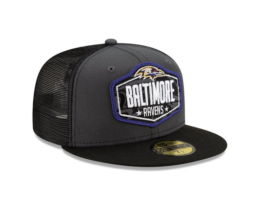 Baltimore Ravens New Era NFL Draft On-Stage 59FIFTY Fitted Hat - Graphite