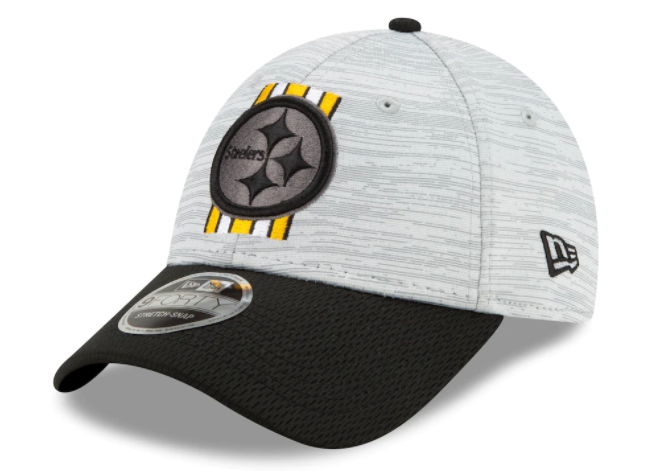 Pittsburgh Steelers New Era Training Camp 9FORTY Adjustable Hat - Gray