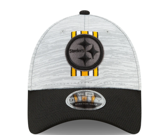 Pittsburgh Steelers New Era Training Camp 9FORTY Adjustable Hat - Gray
