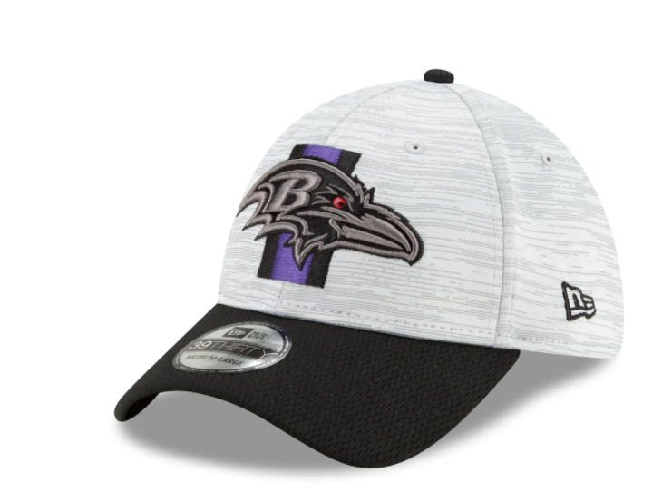 Baltimore Ravens New Era Training Camp 39THIRTY Flex Hat- Gray