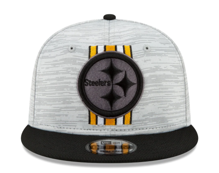 Pittsburgh Steelers New Era NFL Training Camp Official 9fifty Adjustable Hat - Gray