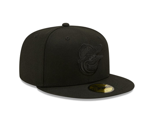 Baltimore Orioles New Era Color Pack Black on Black 59fifty Fitted Hat