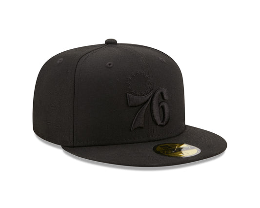 Philadelphia 76ers New Era Color Pack Black & Black 59FIFTY Fitted Hat