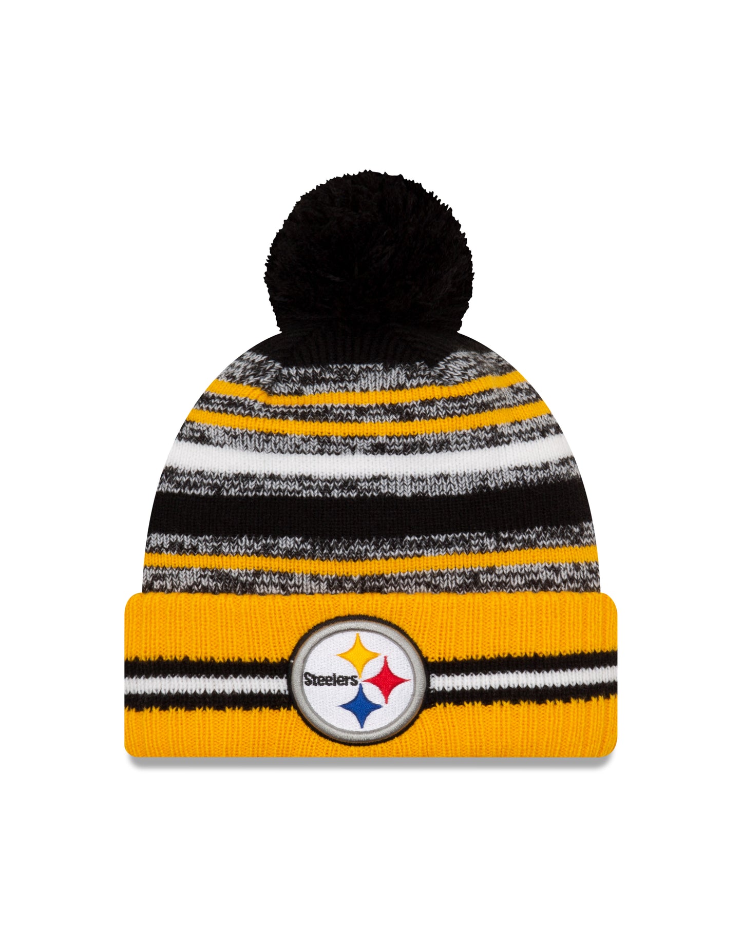 Pittsburgh Steelers New Era Sideline Sport Cuffed Pom Knit Hat